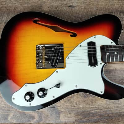 MyDream Stratocaster Custom Built - Sunburst Thinline Charlie Christian Freeway image 2