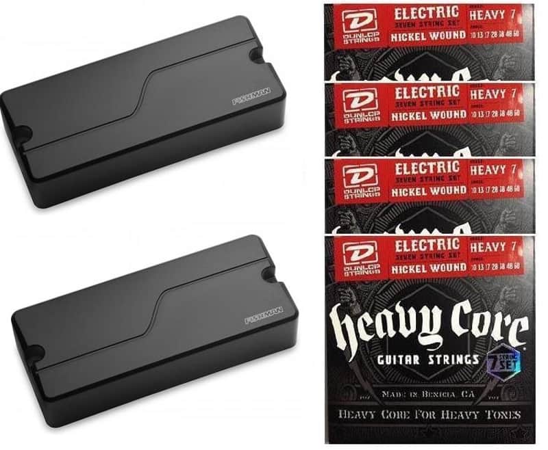 Fishman Fluence Modern 7 String Soapbar Black Set ( 4 STRING SETS ) PRF-MH7-SB2 image 1