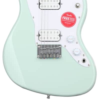 Squier Mini Jazzmaster HH Electric Guitar - Surf Green with Maple Fingerboard image 2