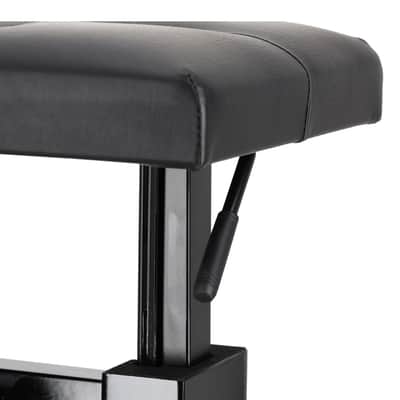 On-Stage KB9503B Hydraulic Height-Adjustable Piano Bench+Premium Tufted Cushion image 5