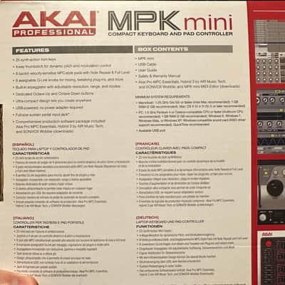 Akai MPK Mini MKII 25-Key MIDI Controller 2014 - Present - Red with Black Keys image 5