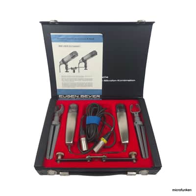 Beyer M81 60's Vintage Dynamic Stereo Set. Case. Clips. XLR. Beyerdynamic M818 image 2