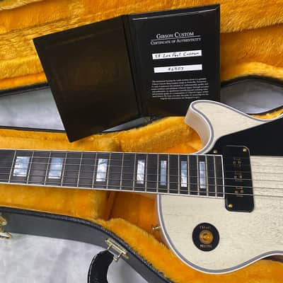 NEW ! Gibson Custom Shop Historic '54 Les Paul Custom Reissue Dealer Select - P-90's Staple Pick-Up - TV White - VOS - Authorized Dealer - 9.3 lbs - G07164 image 12