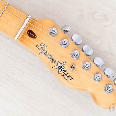 1986 Squier by Fender Bullet S3T (V2) Black w/ American Standard Pickups, E6-Serial Japan MIJ Fujigen image 4