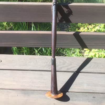 No Brand Sarune Bolon Folk Oboe / Shawm of the Toba Batak People of North Sumatra Indonesia 1990s - Natural Sumatran Hardwood, Ebony, Reed, Coconut and Water Buffalo Horn image 2