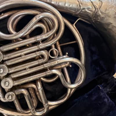 C. G. Conn Silver 6D Double French horn. Made in USA image 4