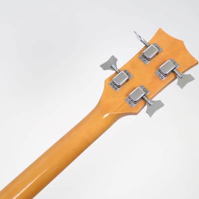 1969 Hohner Bartell Bass Fretless Rare LEFT HANDED - Natural Finish Black Widow image 10