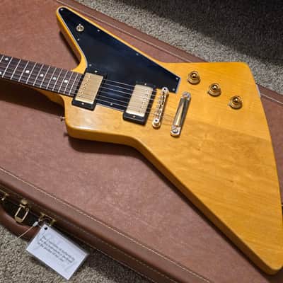 Gibson 2022 Korina Custom Shop '58 Explorer Reissue Guitar, OHSC, COA & All Case Candy, MINT image 4
