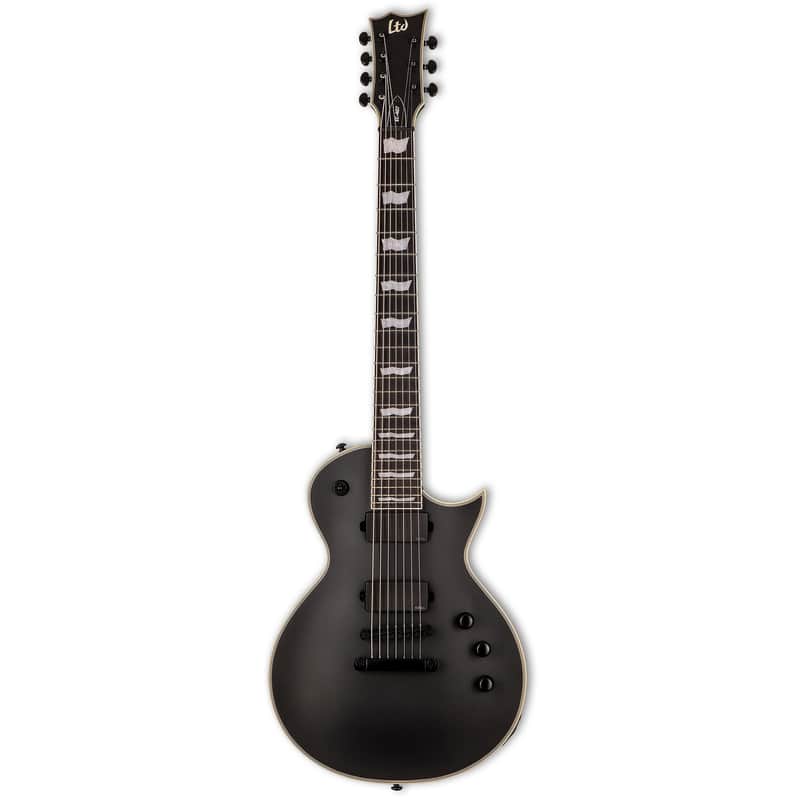 ESP LTD EC-407 7-Strings - Macassar Ebony Fingerboard, Black Satin image 1