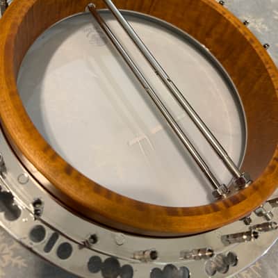 Deering Calico 5-String Resonator Banjo 2023 Honey Amber Curly Maple - Mint w/ OHSC image 8