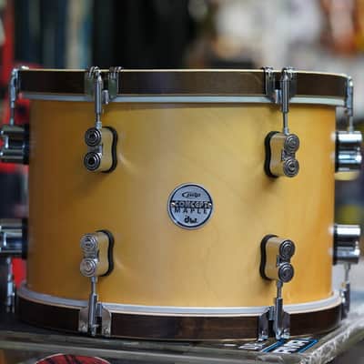 PDP  13'' Concept Maple Classic 9" x 13" Tom In Natural Stain w/ Walnut Stain Hoops image 1