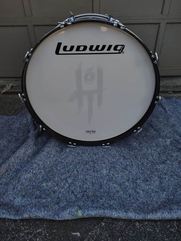 Ludwig 14x28 Virgin Bass Drum 1970's - Black Wrap image 1