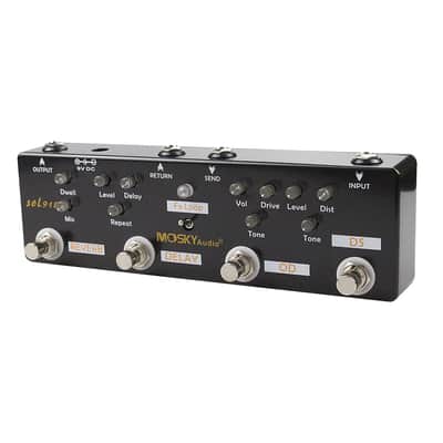 Mosky 5 in 1 Multieffects Pedal with Overdrive Distortion FX Loop Delay Reverb Effects Footswitch True bypass (Price includes the import duty for US buyer) image 3