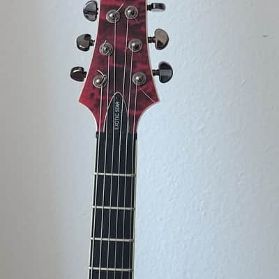 Schecter C-1 Exotic Star, Schecter Super Rock w Matching quilted Bobbins, to real maple carved top image 11