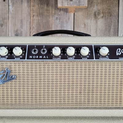 Fender Bassman 6G6-B Head & Cabinet 1962 2x12 Cabinet, Very Good - Blonde image 10