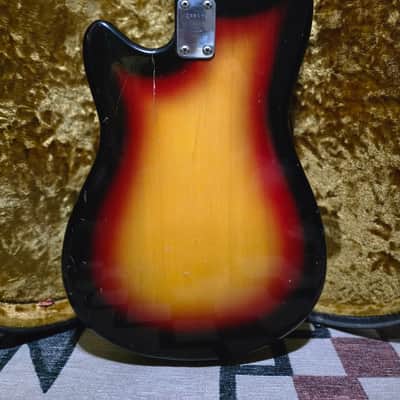 *Luthier Special* Vox Panther Electric Bass Guitar 1960's Sunburst W/OHSC image 13