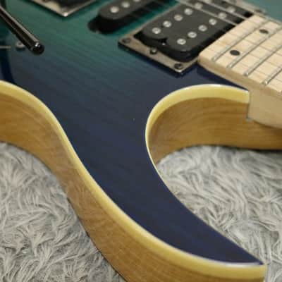 Near Mint 2023 made Ibanez RG370AHMZ-BMT Blue Moon Burst Finish w/Original Case image 6