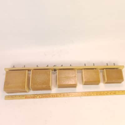 Vaughncraft 5x African Mahogany Temple Blocks +Percussion Plus Stand Birch Wood image 25