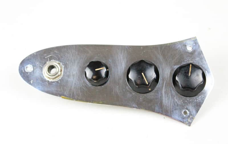 1965 Vintage Fender Jazz Bass CONTROL PLATE L-Series USA 1960s 1970s Pre-CBS image 1