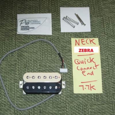 ONE new old stock A+ Epiphone ACPNHZCN-4 Alnico Classic Pro NECK, ZEBRA Humbucker, 7.7k Alnico V, Quick Connect, 4 conductor + screws & springs (2023) part of Epiphone's Pro Series Line of Humbuckers - which is called ProBUCKER image 2