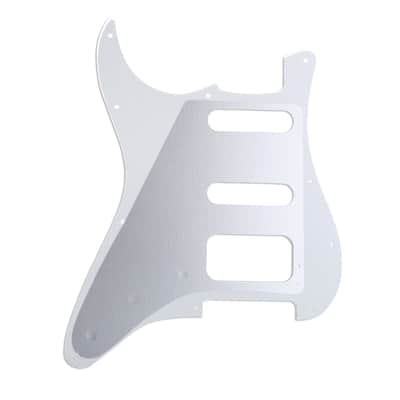 Brio 11-Hole Modern Style Strat HSS Pickguard for American Stratocaster White 3 Ply image 2