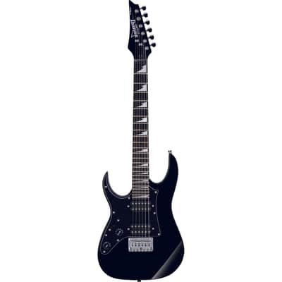 Ibanez GRGM21BKNL Mikro Left Handed Electric Guitar, Black Night image 2