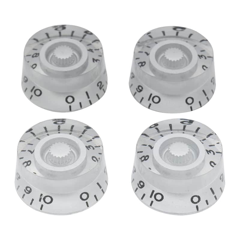 4 Silver LP Speed Control Knobs Electric Guitar Volume Tone Les Paul Metric image 1