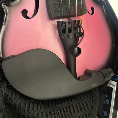 Glasser Carbon Composite 4/4 violin outfit Pink great shape image 3
