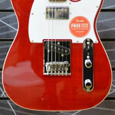 Fender Squier Affinity Series Telecaster FMT SH Electric Guitar, Crimson Red Transparent image 6