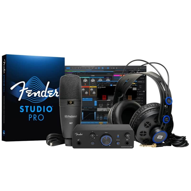 FENDER QUANTUM CREATOR BUNDLE Audio Interface, Mic, Headphones & Software System image 1