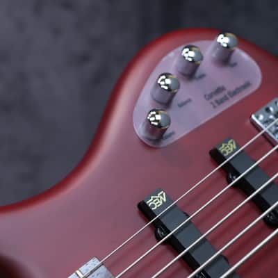 Warwick RockBass Corvette Basic 5-String Burgundy Red Transparent Satin w/Bag image 11