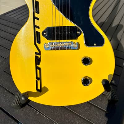 Hand built - Luthier built Corvette Doublecut Doublecut 2026 - Yellow Sparkle image 1