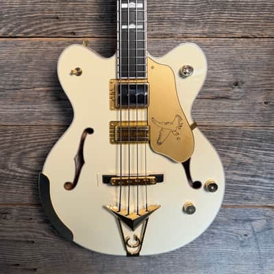Gretsch G6136B-TP-AWT Tom Petersson 4-String Falcon Bass - Aged White Lacquer image 1