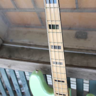 Fender MIM FSR Deluxe Precision Bass Sea Foam Green Metallic image 6