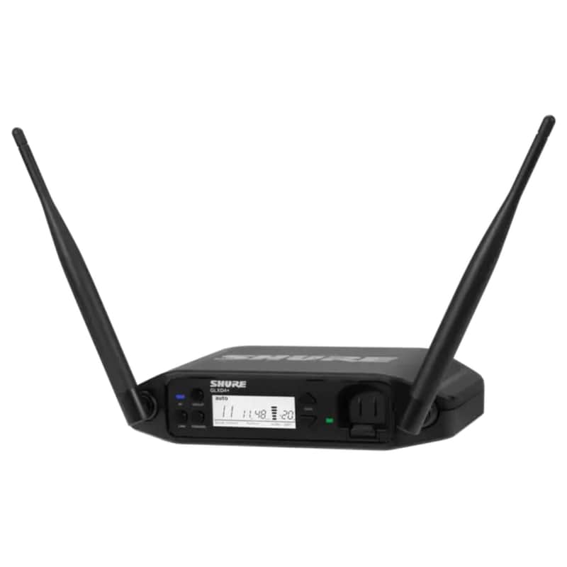 Shure GLXD4+ Pro Digital Wireless Single Channel Receiver, Dual Band (operates in 2.4GHz and 5.8Hz), 100 ft Range - for use with GLX-D+ Dual Band Wireless Systems (Transmitter Sold Separately) image 1