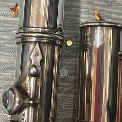 RARE Moritz Max Monnig Professional Handmade Solid Silver German Flute 1930-40 - sterling silver image 2