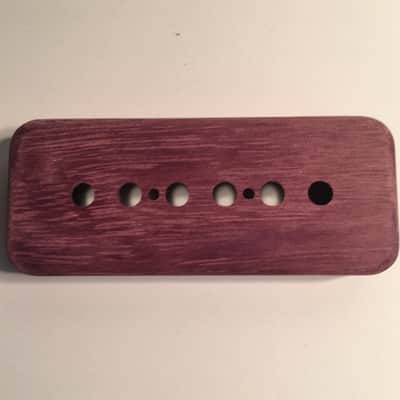 Guilford Purphleheart P-90 Pickup Covers for Bare Knuckle and others - 50/52mm - 1 Cover Natural Wood image 2