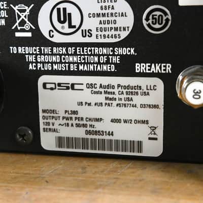QSC PL380 Powerlight 3 Series 2-Channel Power Amplifier CG012GH image 9
