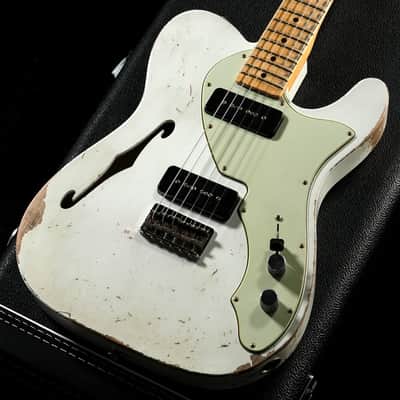 Fender Custom Shop Master Built 1960s Thinline Telecaster Relic Olympic White by Greg Fessler [R128542] (01/15) image 9