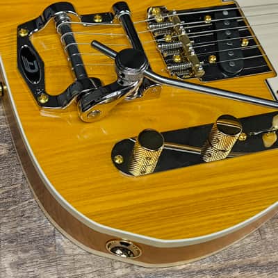 MyDream Partcaster Custom Built - Honey Gold Ash Chambered Alder Tapped Coil image 7