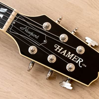 2008 Hamer USA Newport 90 Willcutt Custom Order, Maple Carved Top & Ebony Board, COA & Case image 4