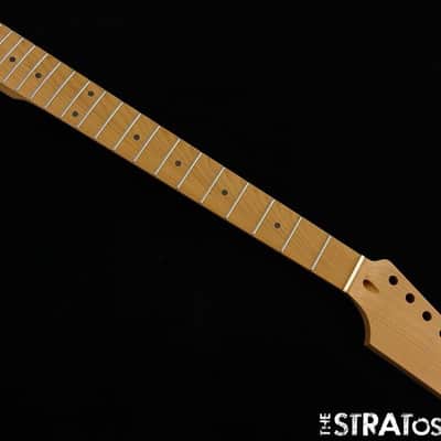 NEW Paddle Headstock 22 Fret NECK for Fender Stratocaster Strat Roasted Maple image 1
