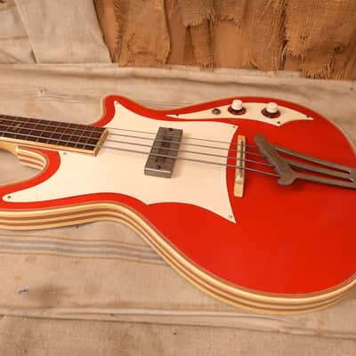 Dallas Bass Guitar 1960's Red image 13