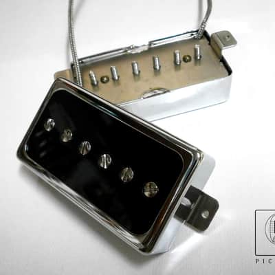 Humbucker Sized P90 Pickups SET Hand Wound PAF Size Single Coil Q Bridge Neck by Q pickups image 1