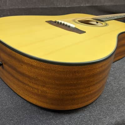 Zager ZAD50 Dreadnought Acoustic Guitar Natural Satin Finish w/ Hardshell Case image 6
