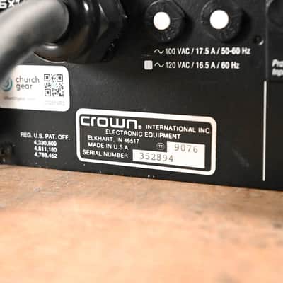 Crown Macro-Tech 36x12 2-Channel Power Amplifier CG01VR3 image 8