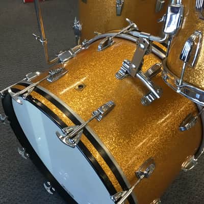 Vintage Ludwig USA Super Classic Shells / Drum Kit / 3 Drums / Gold Sparkle image 5