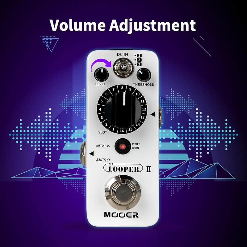 MOOER Micro Looper II Guitar Loop Pedal With 480 Minutes Recording, AUTO REC Function, 3 Saving Banks and 16 Slots Per Bank (Price includes the import duty for US buyer) image 1