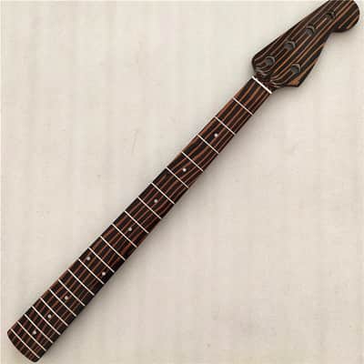5 String Zebra Wood Bass Guitar Neck,20-Fret image 3