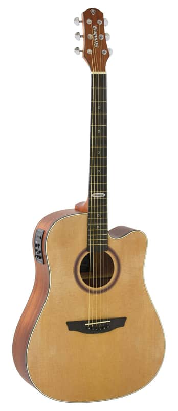 Strinberg SD200C Dreadnought Acoustic-Electric Steel-String Guitar + Gigbag - Natural Satin image 1
